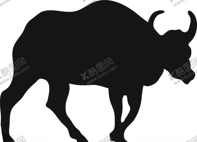 编号：41346807091537307975【酷图网】源文件下载-牛剪影