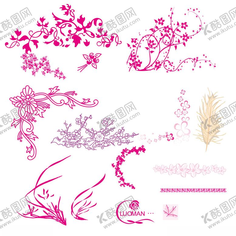 花纹矢量底朵底路