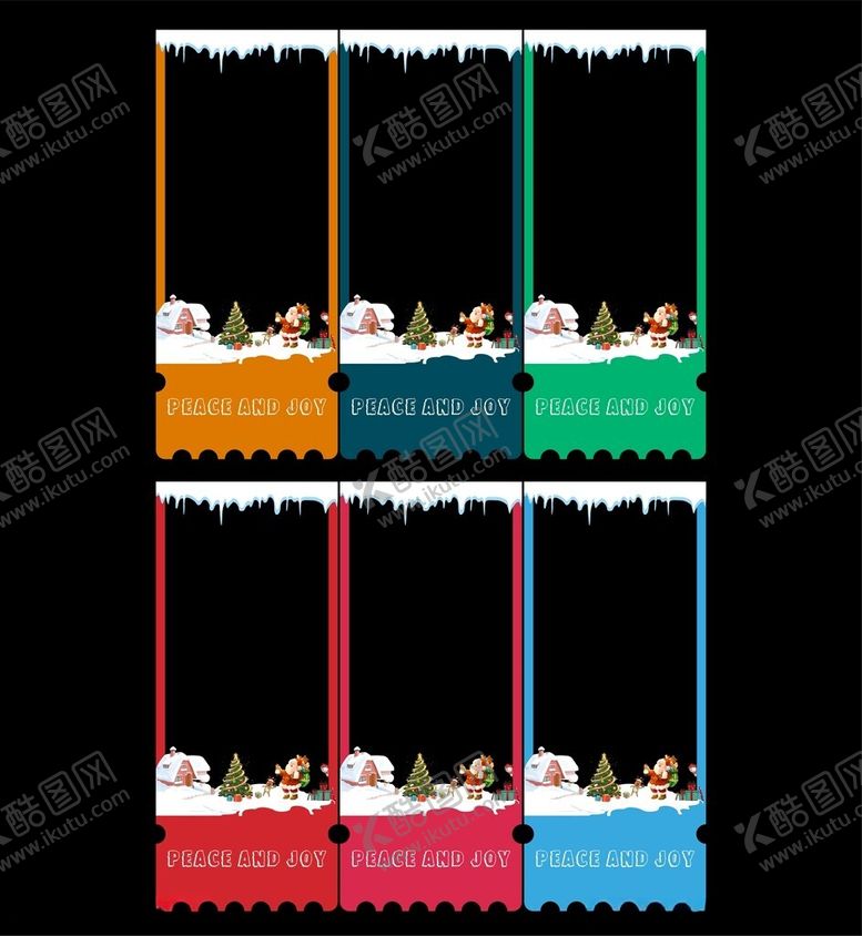 编号：93270111142107335202【酷图网】源文件下载-潮玩透卡圣诞书签卡