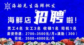 编号：85932609291934059130【酷图网】源文件下载-海鲜店招聘