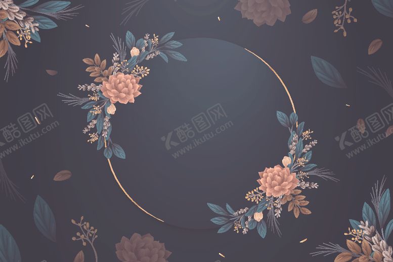 编号：56117010130541394994【酷图网】源文件下载-高雅圆形花圈