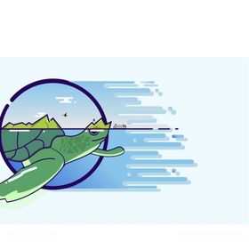 AI乌龟山水图