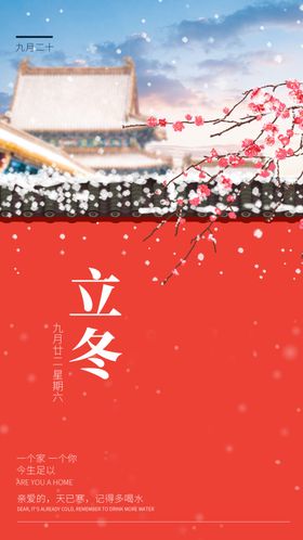 2020立冬海报24节气包饺子