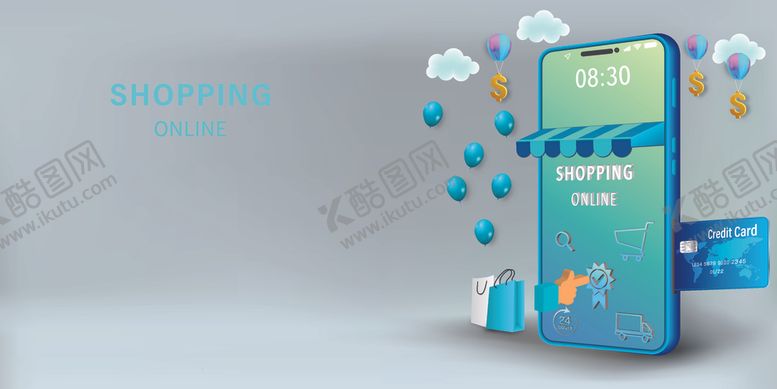 编号：89539607011757542327【酷图网】源文件下载-网上购物