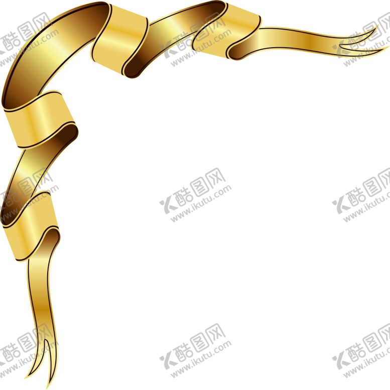 编号：25925805131633532061【酷图网】源文件下载-金色飘带