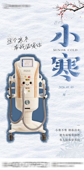 医美小寒节气海报