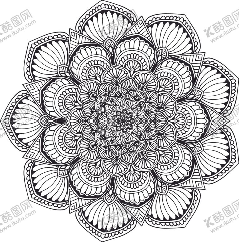 编号：49520909281310507786【酷图网】源文件下载-曼陀罗花纹