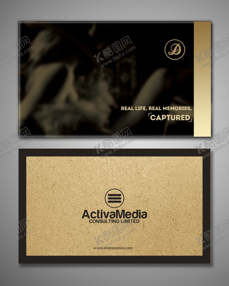 编号：19266909091104475685【酷图网】源文件下载-黑金色高档名片