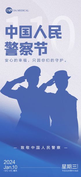 中国人民警察节海报