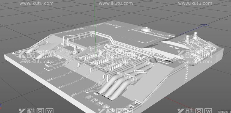 编号：25157612161051532802【酷图网】源文件下载-C4D模型工厂设备