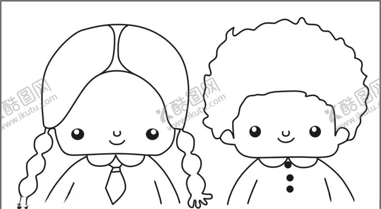 编号：22381609240933543598【酷图网】源文件下载-男女卡通