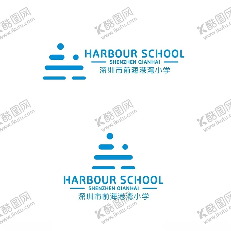 编号：94985402041627494898【酷图网】源文件下载-深圳市前海港湾小学矢量标志