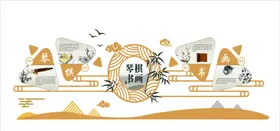 琴棋书画文化墙
