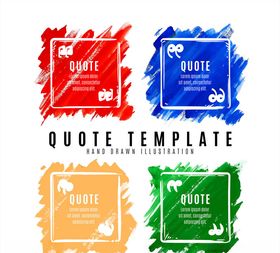 水彩语言气泡矢量图