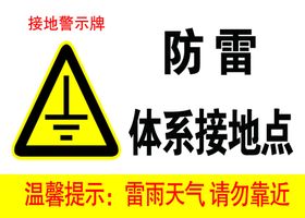 防雷体系接地点警示标识避雷