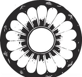 镂空花图案烂透边玄关仿古纹