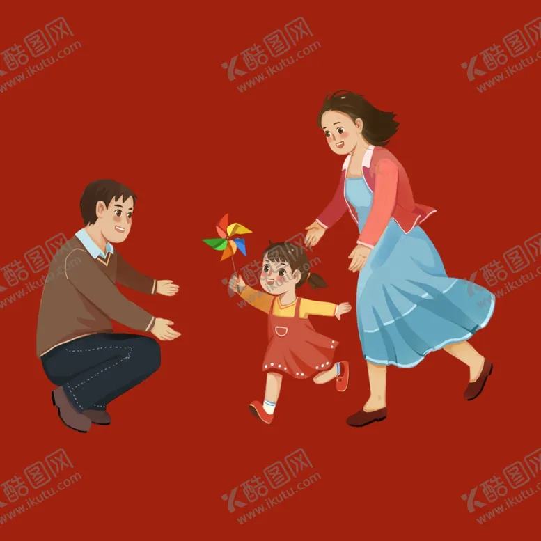 编号：51842501290409078366【酷图网】源文件下载-幸福家庭人物