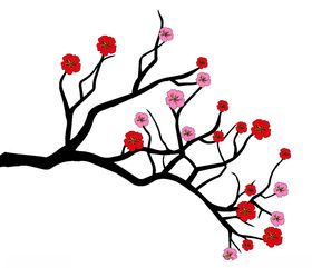 手绘梅花