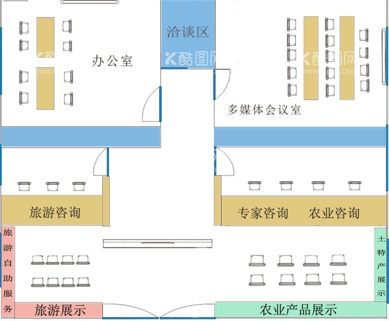 编号：45636011280653301304【酷图网】源文件下载-展厅平面改版