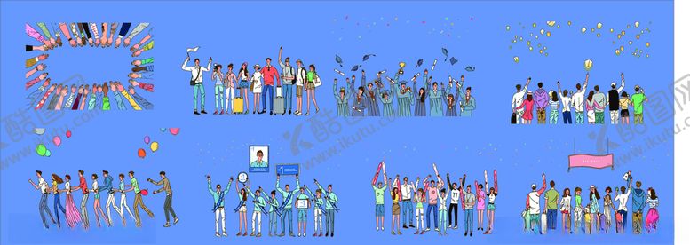 编号：11094309222324157721【酷图网】源文件下载-毕业素材人物