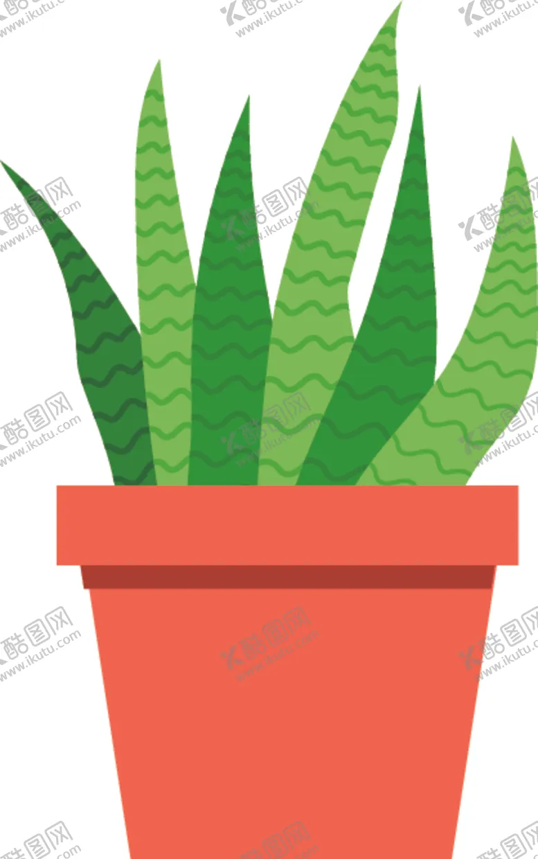 盆景盆栽绿色植物绿化AI设计素材AI矢量图