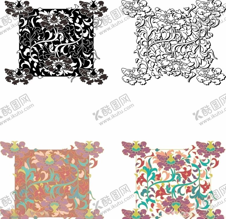 编号：53757209290635566032【酷图网】源文件下载-中国古典花纹无缝衔接背景