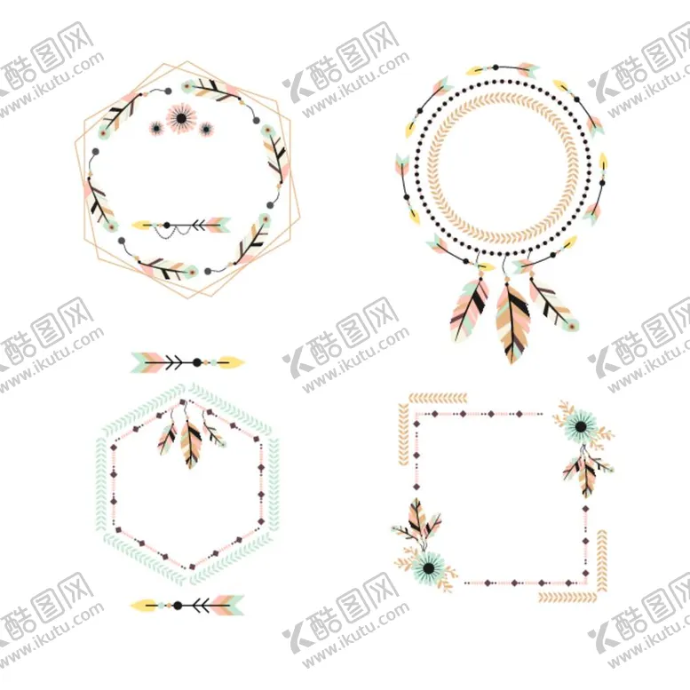 编号：92741812041135004675【酷图网】源文件下载-波西米亚风格边框