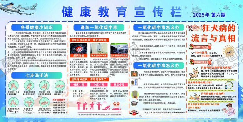 编号：17147311021921354486【酷图网】源文件下载-冬季健康教育宣传栏