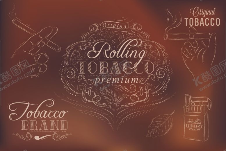 编号：77246609271935255698【酷图网】源文件下载-手绘吸烟元素