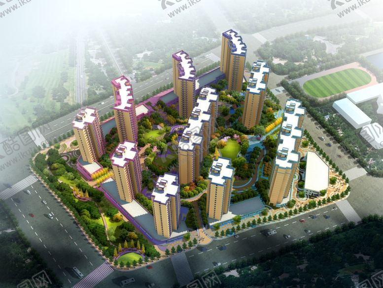 编号：42325501121436208867【酷图网】源文件下载-小区绿化