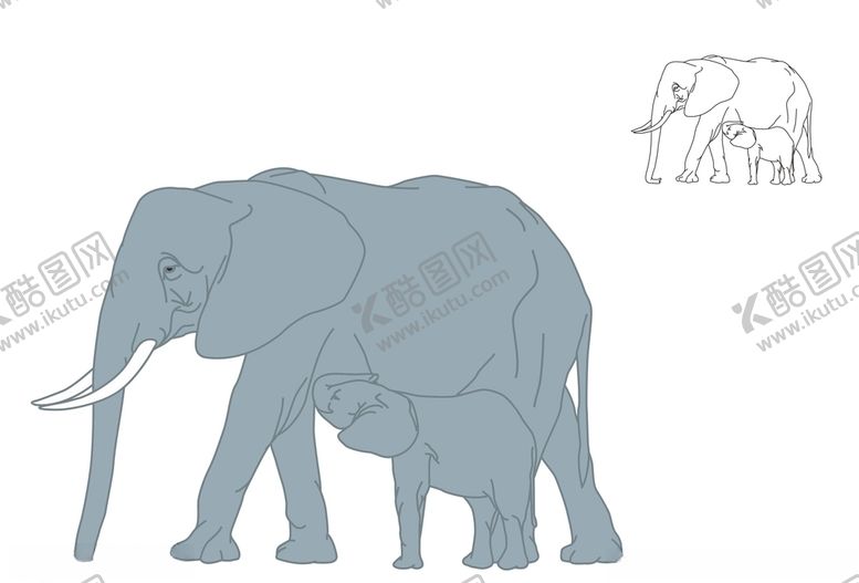 编号：10197109221620186803【酷图网】源文件下载-大象小象