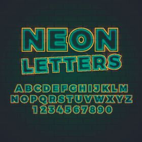 发光字母