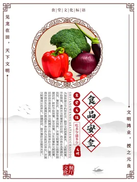 食堂文化墙宣传展板文明用餐绿色品珍惜粮标语海报