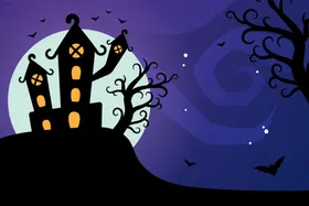 万圣节背景西方传统日卡通壁纸