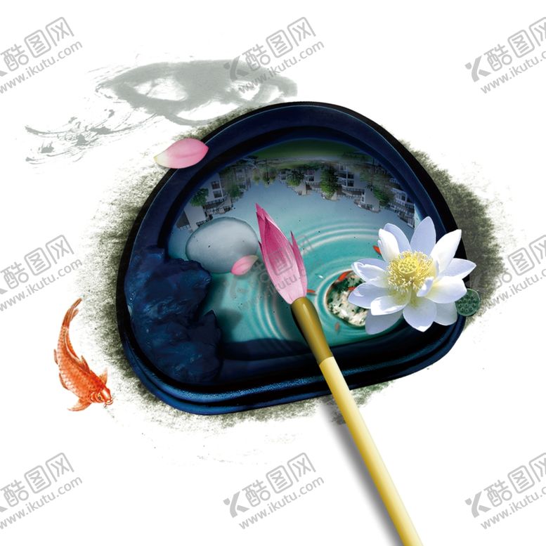 编号：86564605122207441381【酷图网】源文件下载-水墨荷花