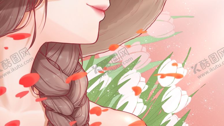 编号：20897109171754469606【酷图网】源文件下载-女性人物清新插画卡通背景素材