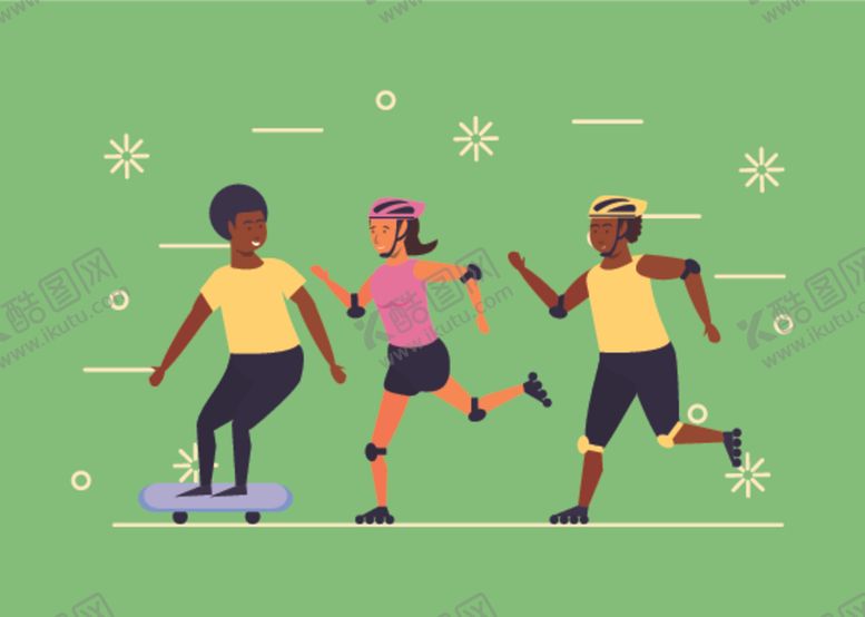 编号：47491509141831371969【酷图网】源文件下载-运动主题扁平化插画