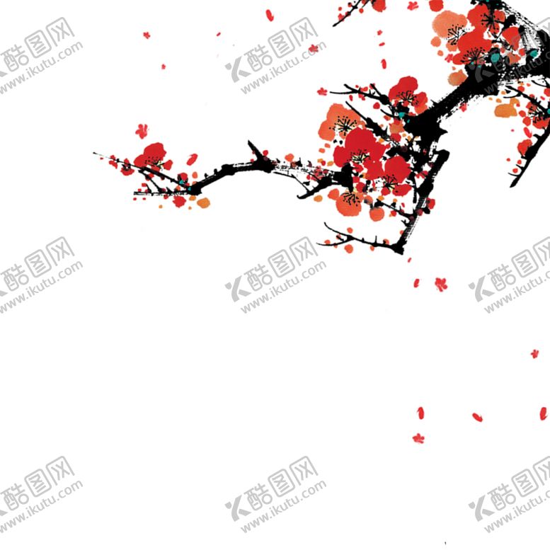 编号：21355606252056313995【酷图网】源文件下载-中国风水墨梅