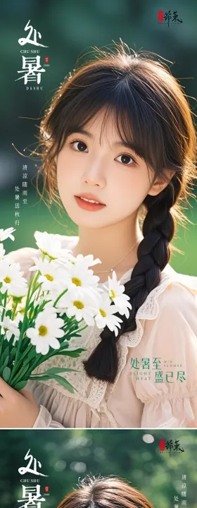 美业处暑节气海报 