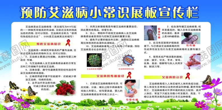 编号：17865910010257069541【酷图网】源文件下载-预防艾滋病常识展板