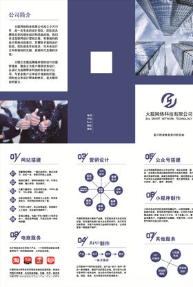 网络科技三折页