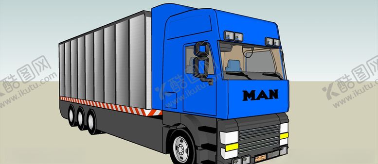 编号：91109410090407072315【酷图网】源文件下载-中型卡车模型