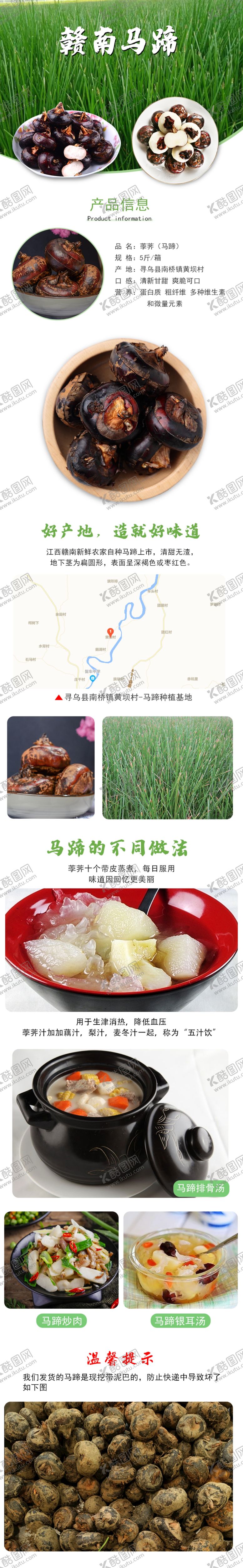 编号：94485704061120094970【酷图网】源文件下载-马蹄详情电商详情蔬菜新鲜