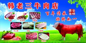 牛肉店海报灯箱