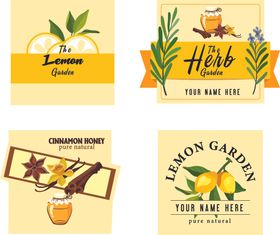 柠檬饮品与美食插画