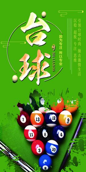 多彩台球与球杆的魅力