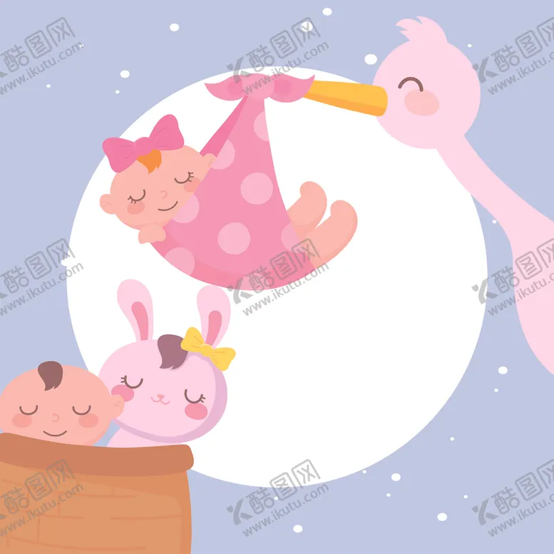 编号：79534306251631142674【酷图网】源文件下载-手绘淡彩婴儿