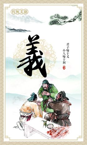 传统文化展板礼义廉志信