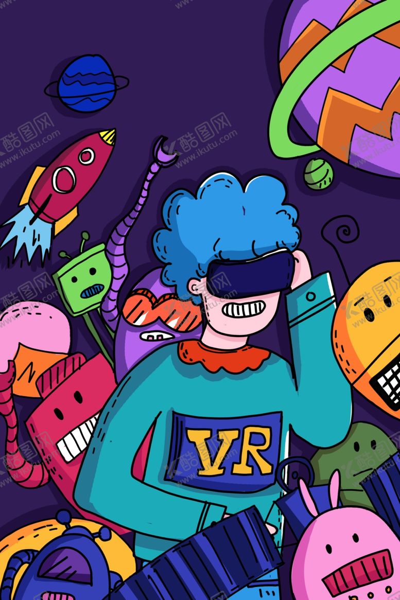 编号：90962010121201092180【酷图网】源文件下载-潮流卡通插画图案