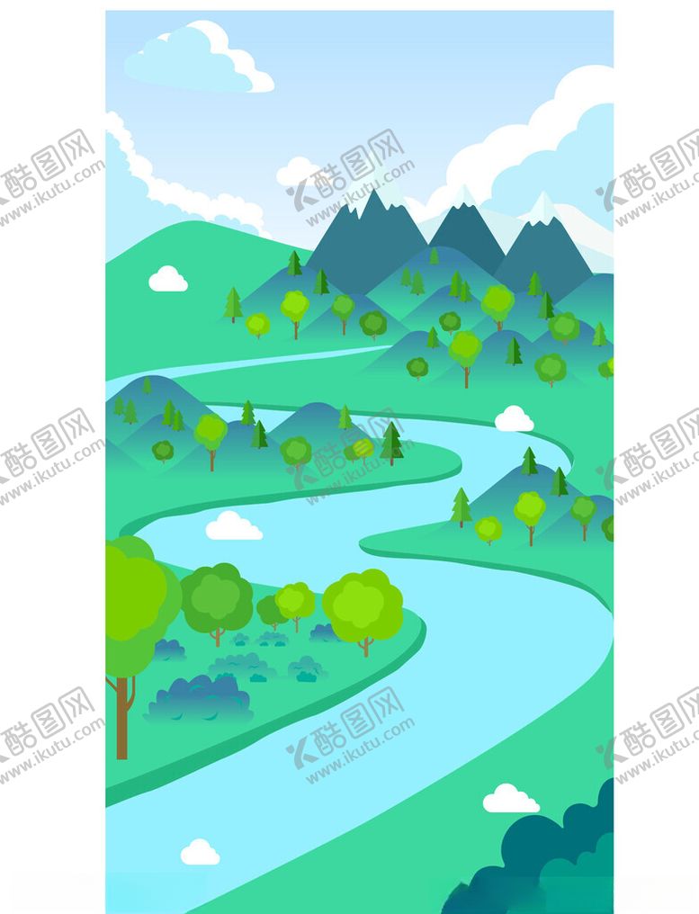编号：58251102231138356497【酷图网】源文件下载-山川河流风景